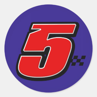 Número 5 - Pegatina
