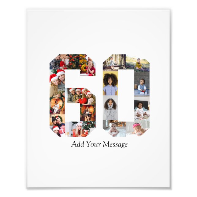 Número 60 Collage de fotos (Frente)