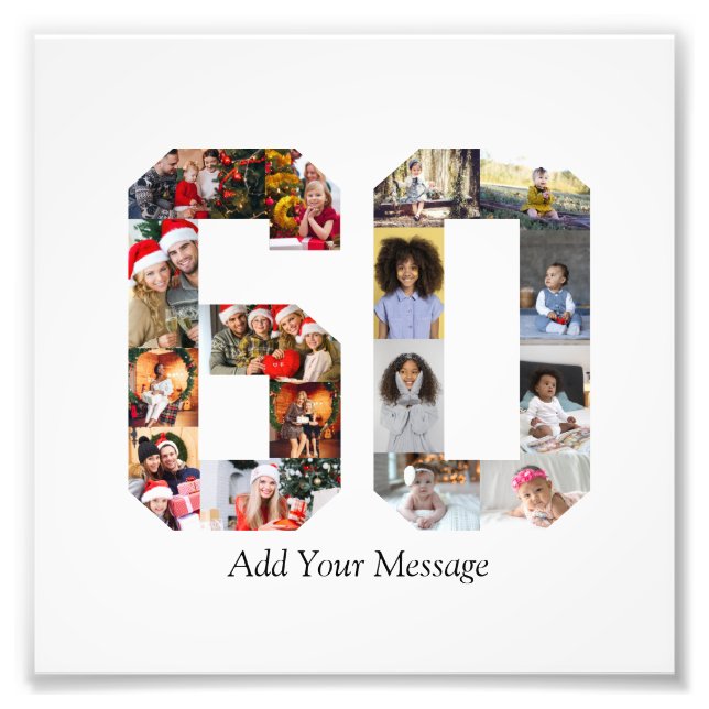 Número 60 Collage de fotos (Frente)