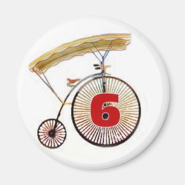 Número 6 imán (Frente)