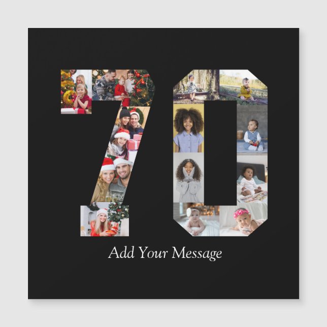 Número 70 Collage de fotos (Anverso)