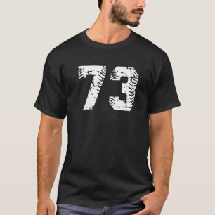 Número 73 de Softball Baseball Jersey Grunge Lucky