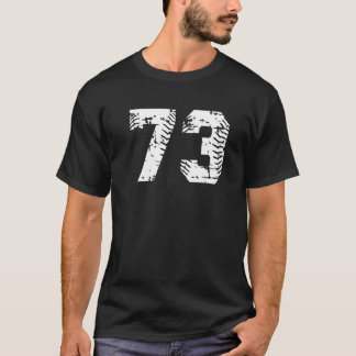Número 73 de Softball Baseball Jersey Grunge Lucky