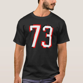 Número 73 White Red Sports Jersey Birthday Lucky N