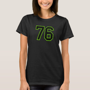 Número 76 Deportes Jersey Verde Negro Lujo Favorit