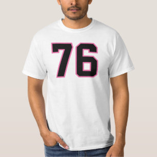 Número 76 Deportivo Jersey Rosa Negro Lucky No.