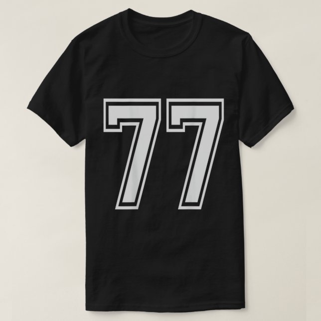 Número 77 De Jugador Deportivo De Camisetas De VUE (Diseño del anverso)
