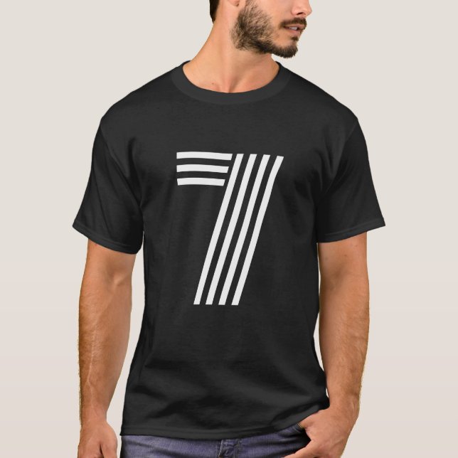 Número 7 - Afortunada camiseta número siete (Anverso)