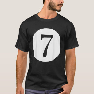 Número 7 para niños adultos Número de Camisetas de