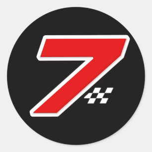 Número 7 - Pegatina
