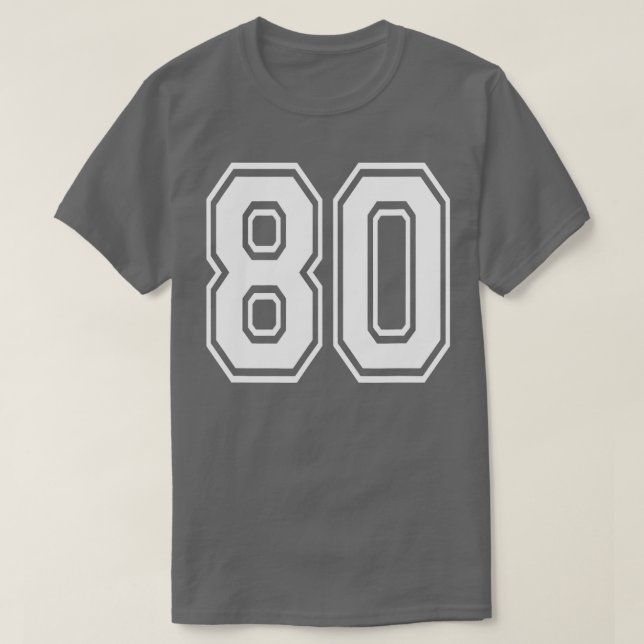 Número 80 Nacimiento Varsity Sports Team Jersey (Diseño del anverso)