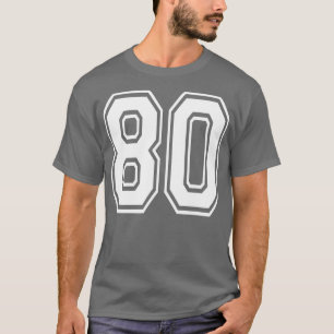 Número 80 Nacimiento Varsity Sports Team Jersey