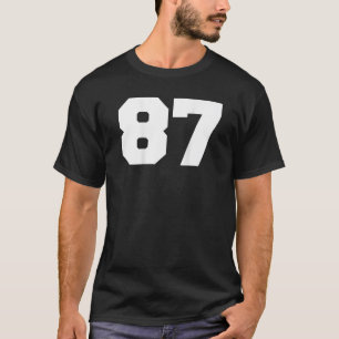 Número 87 Sports Jersey Player 87 Fan BACK PRINT V