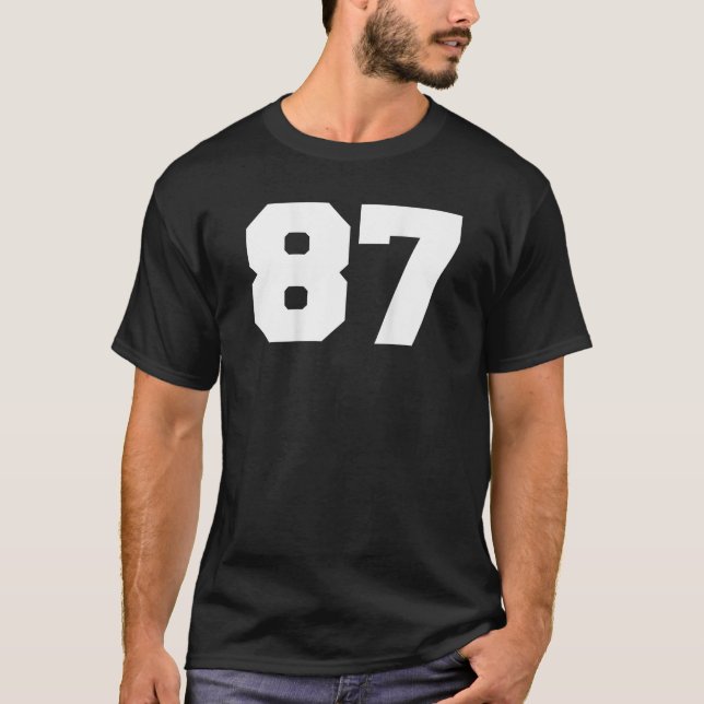 Número 87 Sports Jersey Player 87 Fan BACK PRINT V (Anverso)