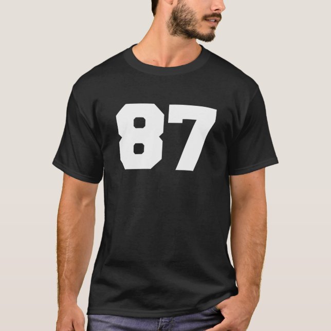 Número 87 Sports Jersey Player 87 Fan FRONT Print (Anverso)