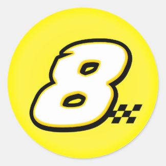 Número 8 - Pegatina