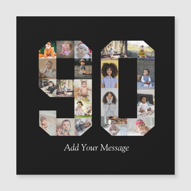 Número 90 Collage de fotos (Anverso)