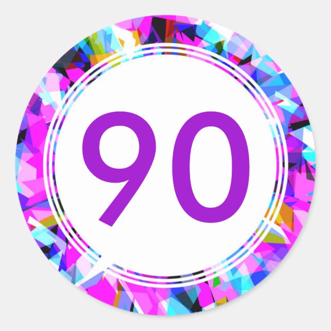 Número 90 - Pegatina de ronda (Anverso)