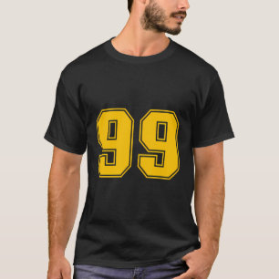 Número 99 de la camiseta del ventilador amarillo