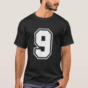 Número 9 Recuento Monograma T Camisa