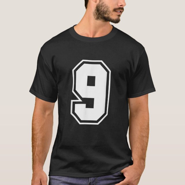 Número 9 Recuento Monograma T Camisa (Anverso)