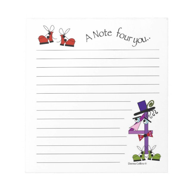 Número cuatro del bloc de notas (Frente)