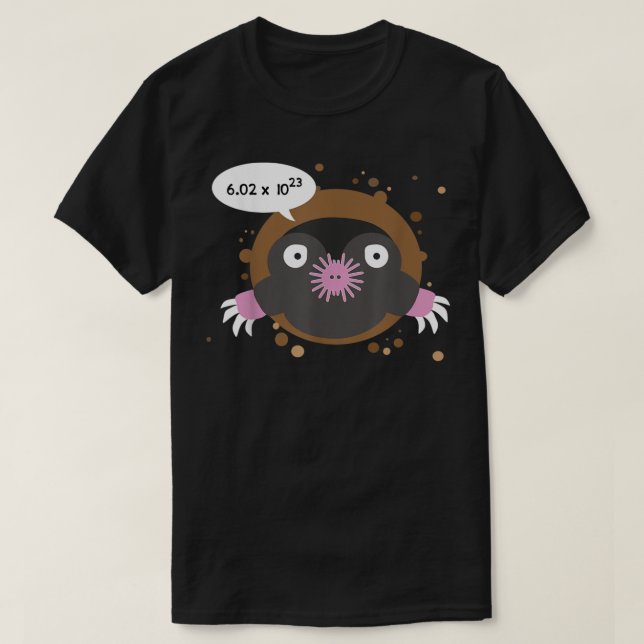Número de Avogadro. Regalo químico del Día del top (Diseño del anverso)