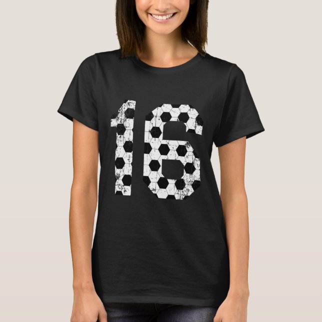 Número de camiseta de fútbol vintage 16  (Anverso)