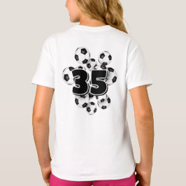 número de camiseta de niños en el grupo de balones