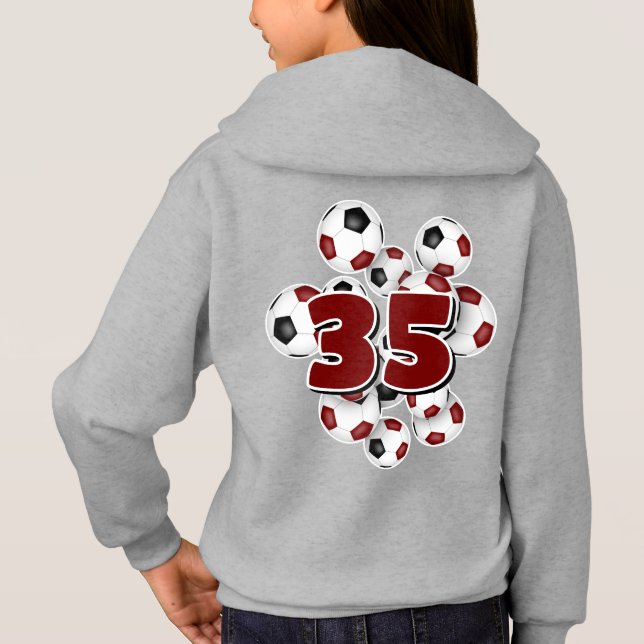número de camiseta en el marrón de balones de fútb (Reverso)