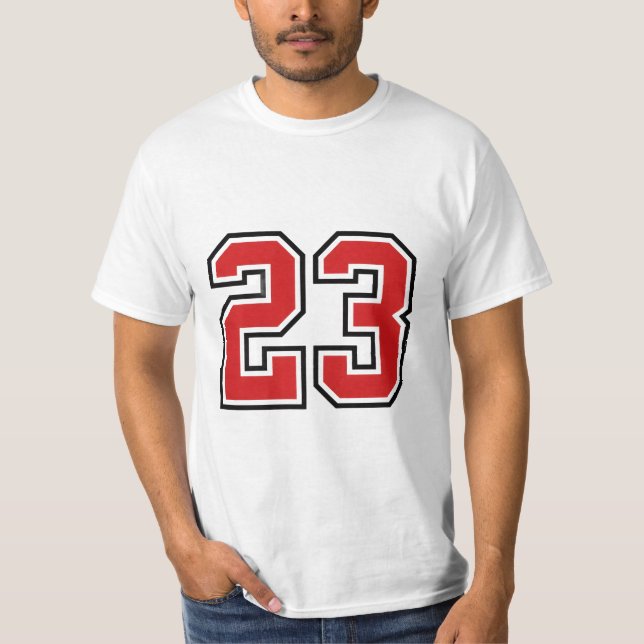Número de camiseta rojo negrita 23 (Anverso)