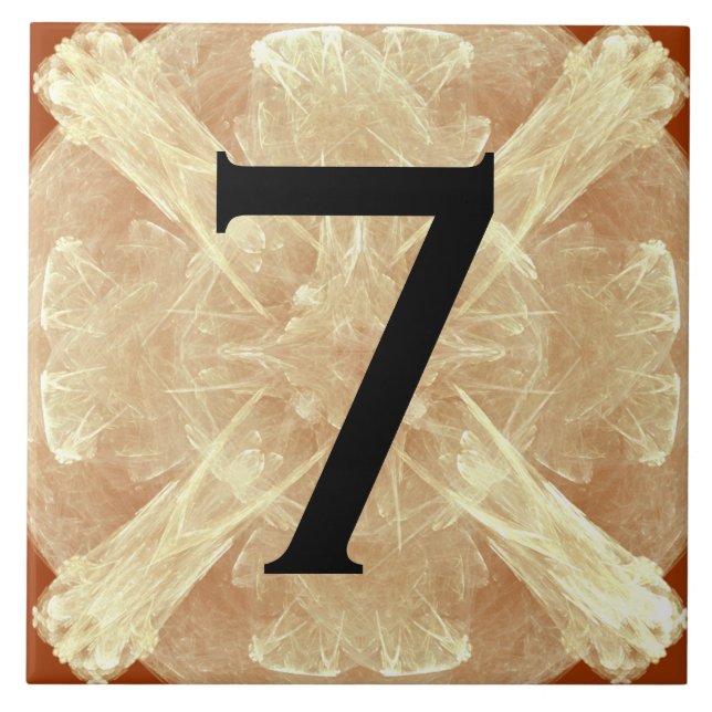 Número de casa con la baldosa cerámica del cordón (Frente)