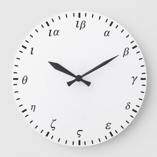 Número de griegos reloj grande (Anverso)