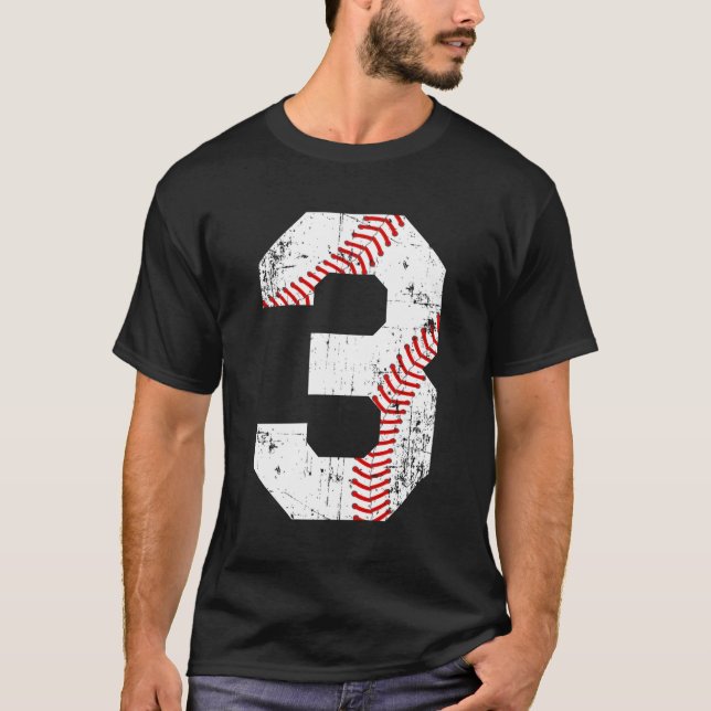 Número de Jersey de béisbol 3 (Anverso)
