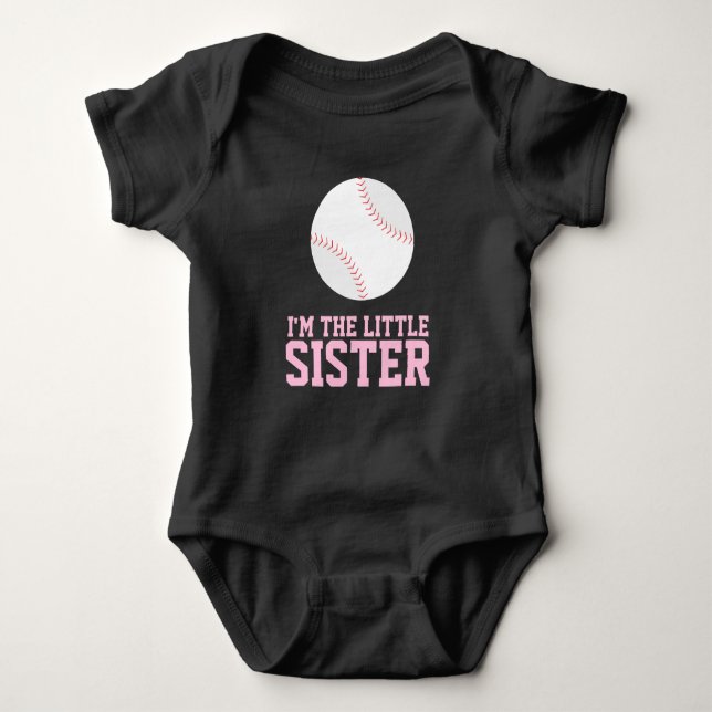 Número de Jersey de béisbol "Soy la hermanita pequ (Anverso)