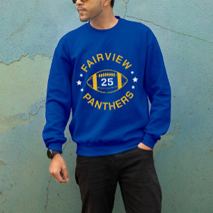 Número de Jersey de Jugador de Fútbol Azul y Oro