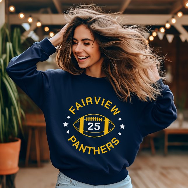 Número de Jersey de Jugador de Fútbol Naval y Oro (Subido por el creador)