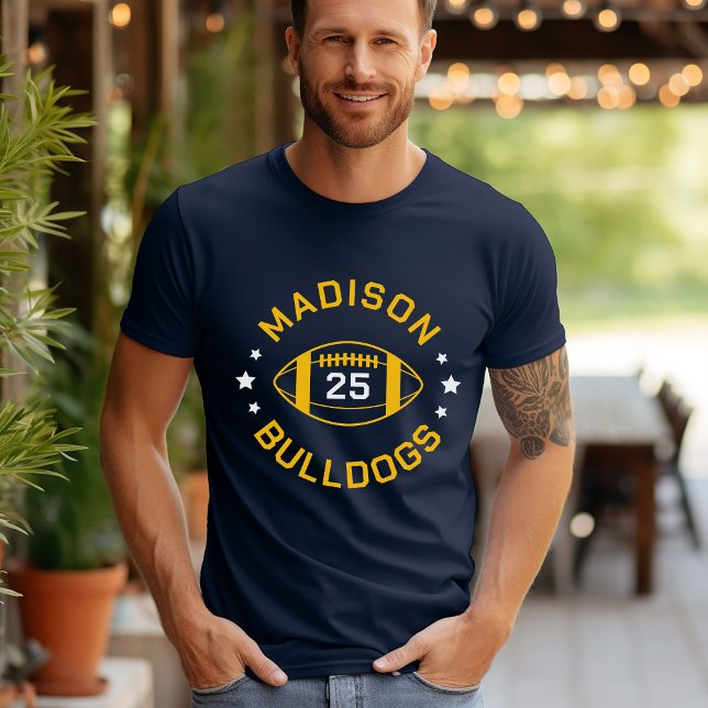 Número de Jersey de Jugador de Fútbol Naval y Oro (Subido por el creador)