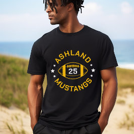 Número de Jersey de Jugador de Fútbol Negro y Oro
