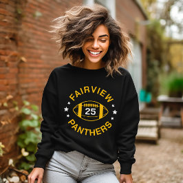 Número de Jersey de Jugador de Fútbol Negro y Oro