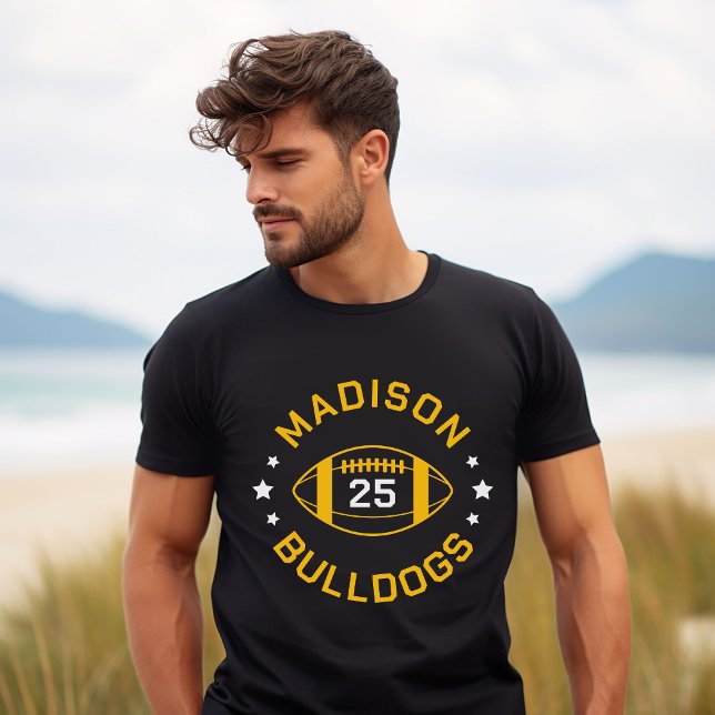 Número de Jersey de Jugador de Fútbol Negro y Oro (Subido por el creador)