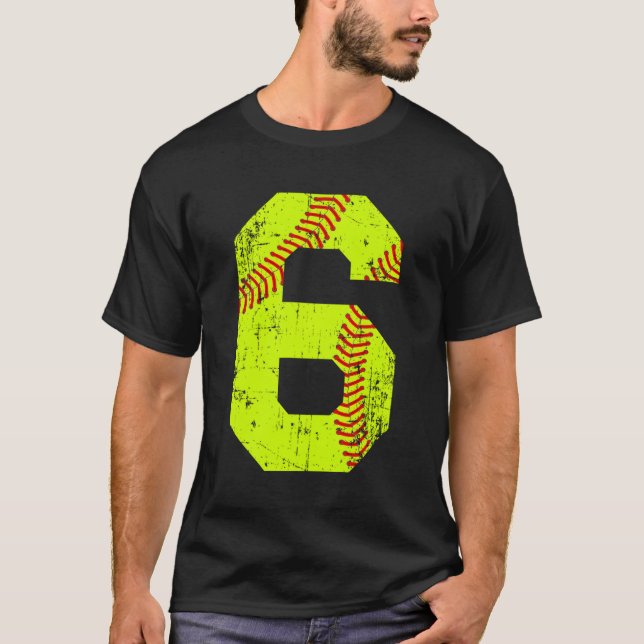 Número de Jersey de Sofball 6 (Anverso)
