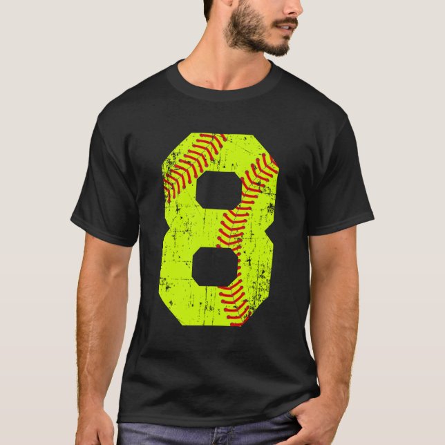 Número de Jersey de Sofball 8 (Anverso)