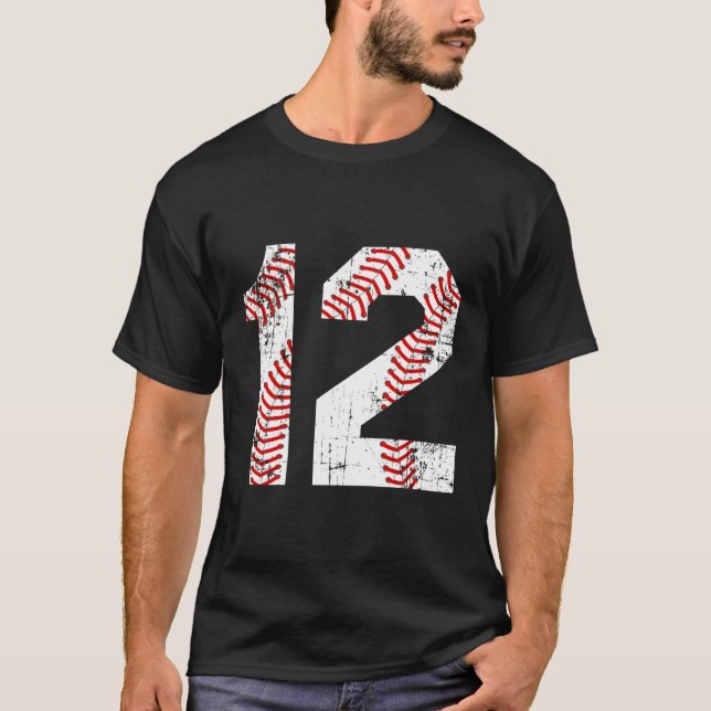 Número de Jersey del béisbol 12 (Anverso)