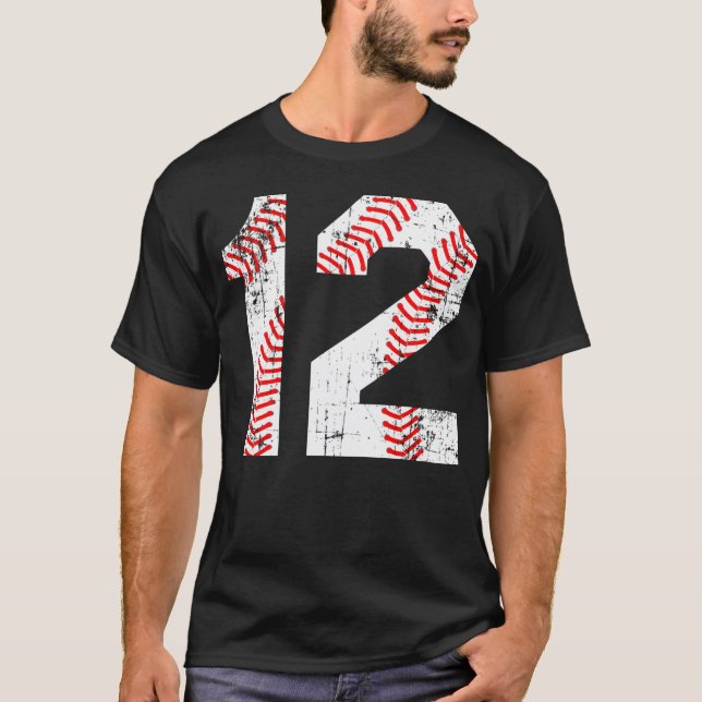 Número de Jersey del béisbol 12 (Anverso)