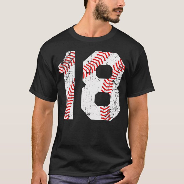 Número de Jersey del béisbol 18 (Anverso)