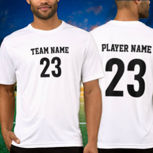 Número de Jersey del Equipo Deportivo Blanco Negro