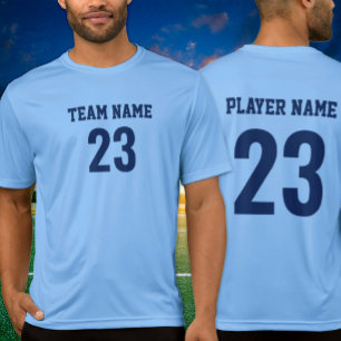 Número de Jersey del Equipo Deportivo Marina Azul