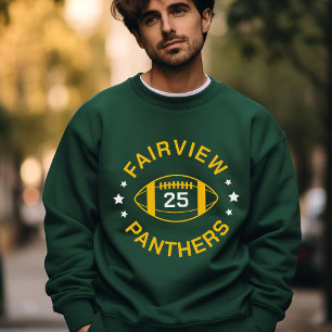 Número de Jersey del jugador de fútbol verde y dor