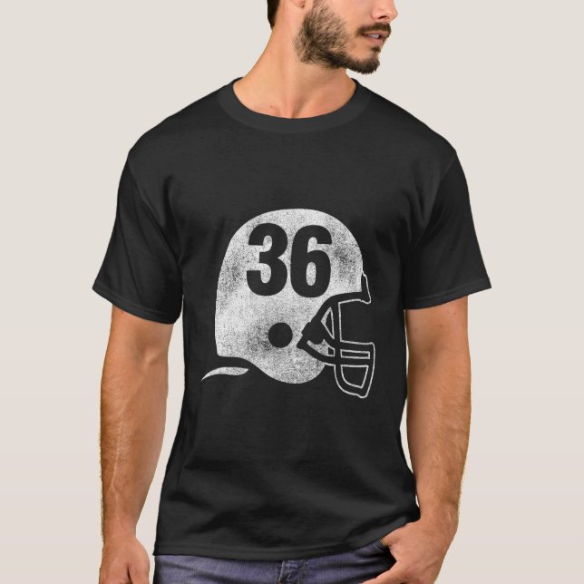 Número de Jugador de Jersey número 36 del Casco de (Anverso)